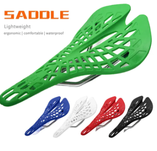 MTB Bike Seat Hollow Saddle Ultra-light Shockproof Spider Web Breathable Plastic Bicycle Saddle Cushion Cycling Accessories