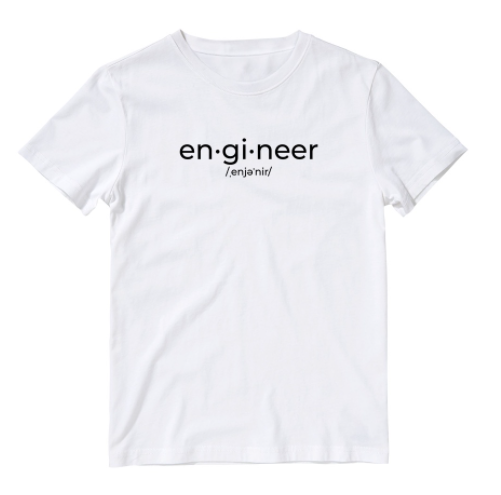 Engineer Pronunciation Minimalist Cotton Shirt