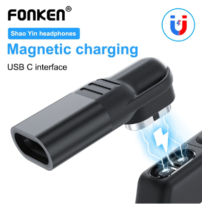 Mini Magnetic Charging Adapter Bone Conduction Headphone Charger Adapter USB C Female Fast Charge Converter For AfterShokz AS800