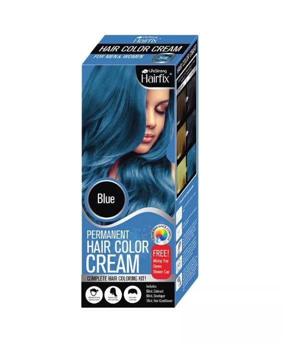 Hairfix  Permanent Hair Color Cream Blue 120ML