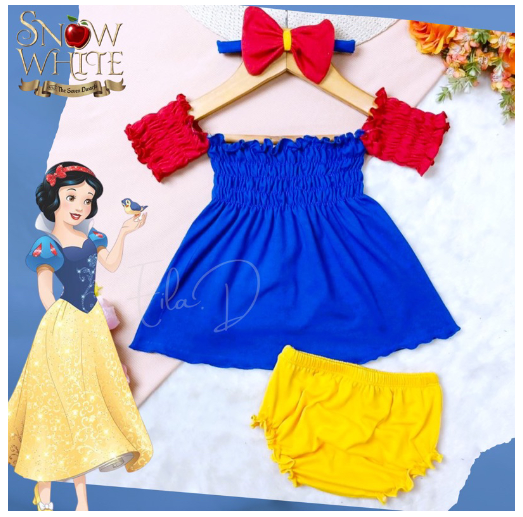 3in1 Tiffany Disney Smocking Set for Baby Girl 1-18 Months S6