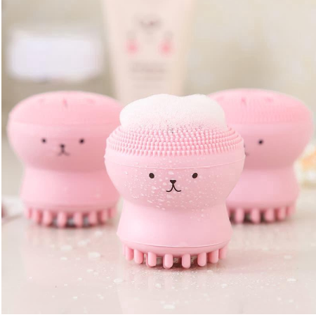 Random Style Cute Cartoon Silicone Face Cleansing Brush Facial Cleanser Pore Cleaner For Face Skin Care B012