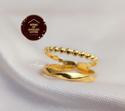 Trendy Layered Ring STAINLESS STEEL