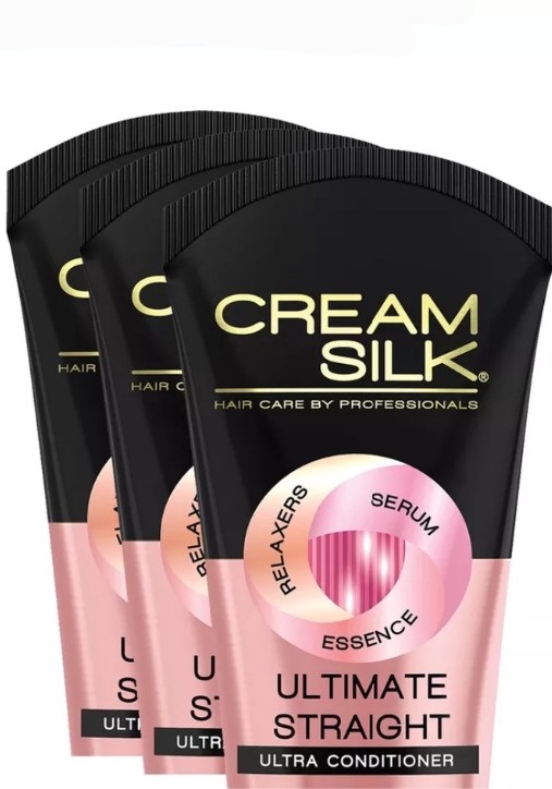 Cream Silk Triple Keratin Rescue Ultimate Straight Conditioner 340ML BUNDLE OF 3