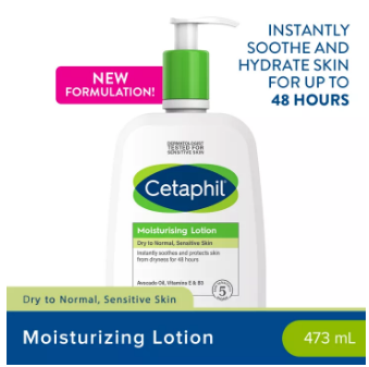Cetaphil Moisturizing Lotion 473ml (For Dry and Sensitive Skin / Long-Lasting Hydration for Body)