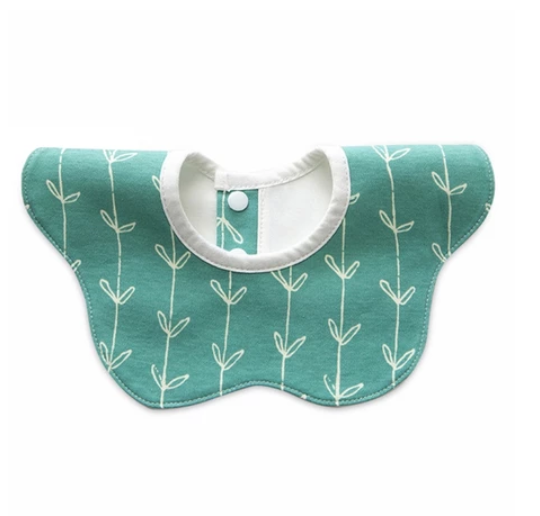 Some Baby Bib Round Petal Printed Cotton Saliva Towel 360 Degree Rotation Burp Cloth ST5