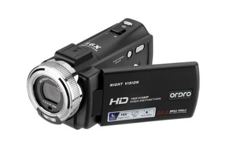 Ordro HDV-V12 30MP HD 1080P 30fps Camcorder 16X Digital Zoom Recording Video Camera Portable Infrared Night Vision Camera Recorde
