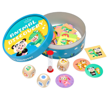 Animal Discovery Dice Finding and Matching Images Educational Game for Kids