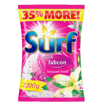 Surf Blossom Fresh Laundry Powder Detergent Pouch  2.2kg