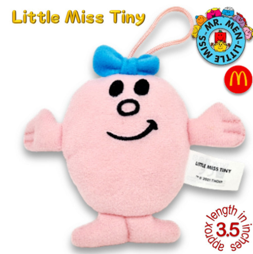 Mr Men Little Miss 2001 McDo Hanging Plushies Bag Charm Stuffed Toys M16