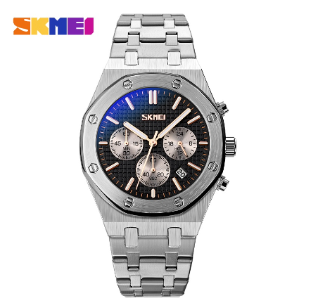 SKMEI Quartz Watch Waterproof Stainless Steel Zinc Alloy Men 9296 M3