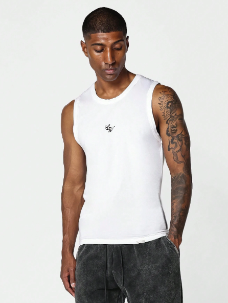 SUMWON Essential Tank Top With Embroidery