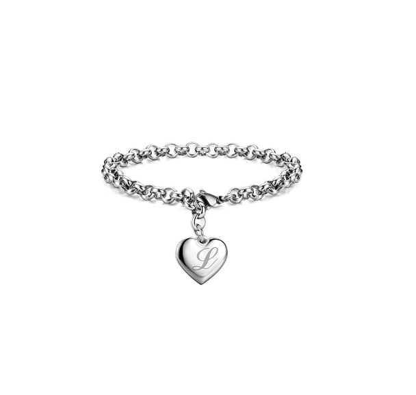 26 English Letter Love Pendant Gift Girl 925 Silver Jewelry Fashion Bracelet Luxury Chain L