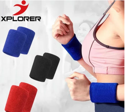 2 in 1 Sweat Wristband Wrist Support for Badminton Basketball Cycling Gym Yoga Jogging Protection Sports Towel Men Women