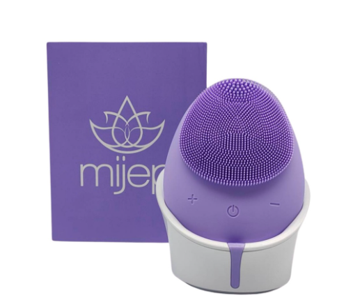 Mijep Facial Cleanser Brush Purple - Soft Sonic Silicone Face Massager