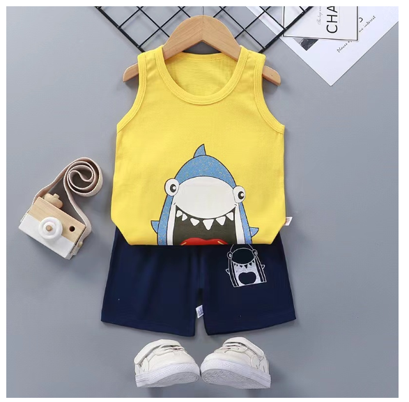 0-5yrs Baby Kids Sando Terno for Boy Girl Sando with Shorts D11
