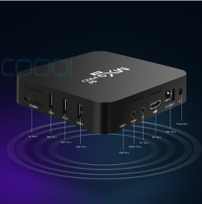 COOQI MXQ PRO 5G 4K Android Ultrahd Smart TV Box 2.4GHz WIFI Quad Core Media Player Home TV Box