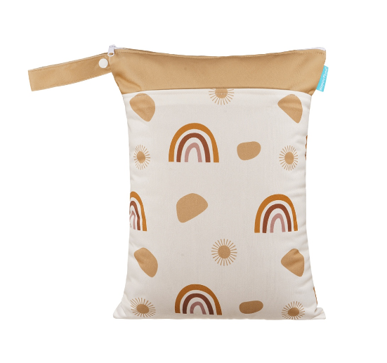 Happyflute Wetbag For Baby Diapers Nappies Waterproof Reusable Diaper Bag With Two Zipper 30cmx40cm C19