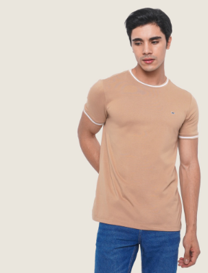 Memo Crew Neck Ringer T-Shirt For Men