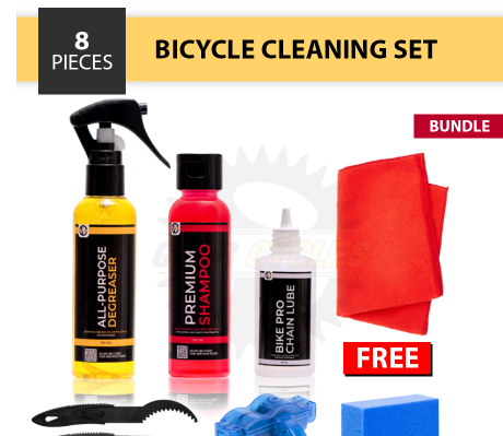 Gear Cycles Degreaser Shampoo Chain Lube Chain Cogs Sprocket Brush Washing Sponge Foam Set