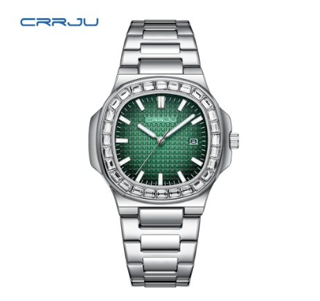 CRRJU watches top luxury original authentic high end fashion trend casual minimalist stainless steel design creative dial quartz waterproof Watch 6