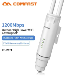 NEWS Comfast CF-EW74 360° Coverage 2.4G & 5G 1200Mbps Outdoor High Power Wireless AP1200Mbps Full Direction Coverage Project Base Station Outdoor Wireless Routing Coverage For Piso wifi