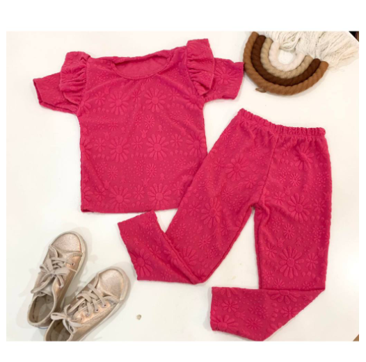Gwen Kids Ruffle Sleeve Tee and Leggings Terno for Girls D21