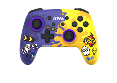 IINE Splatoon Wireless Controller NFC Amiibo Wake Up Auto-Fire Pro Controller for Nintendo Switch