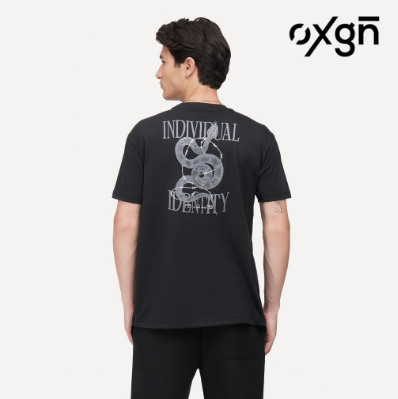 OXGN Individual Identity Graphic Print T-Shirt For Men (Black)