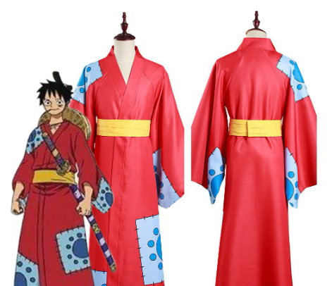 One Piece Wano Country Monkey D. Luffy Cosplay Costume