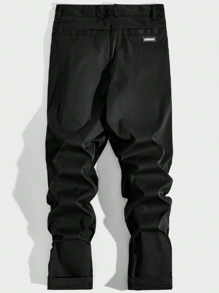 Manfinity Homme Men's Solid Color Trousers With Pockets