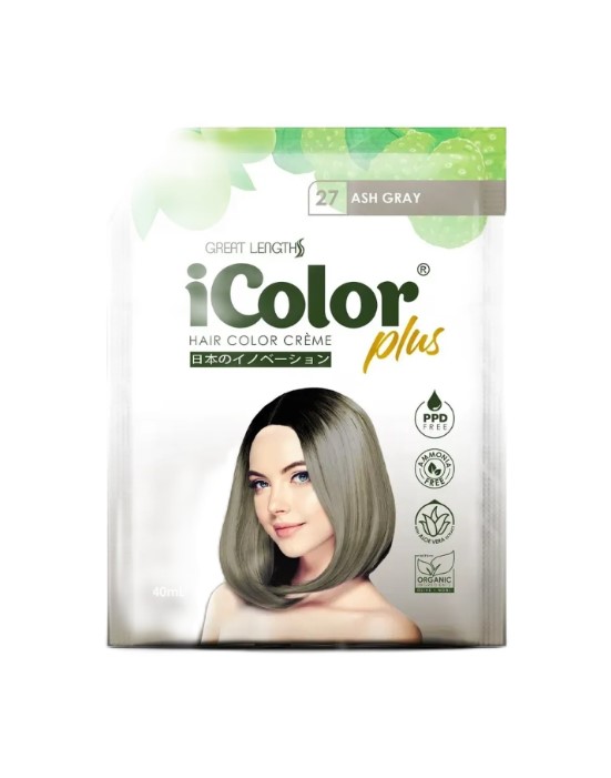 ICOLOR Plus Shampoo Hair Color Creme Ash Gray 40ML