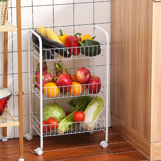 Multi-Purpose Removable Kitchen Collect Cart Storage Rack