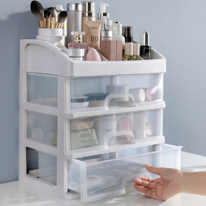 Makeup cosmetic organizer plastic drawer