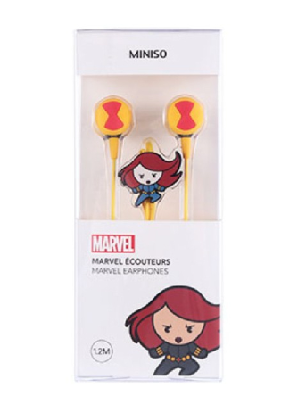 MINISO Marvel Earphones (Black Widow)