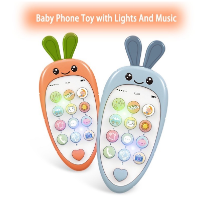 Cartoon Toy Musical Phone Cartoon Carrot Phone Toys For Children Early Education music toys material