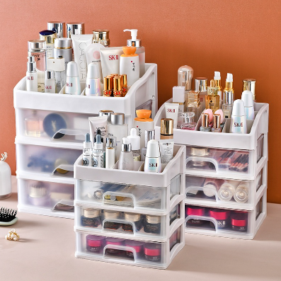 Big Plastic Makeup Drawer Organizer with Drawer 3 Tier Layer High quality Make up Organizer-Z233