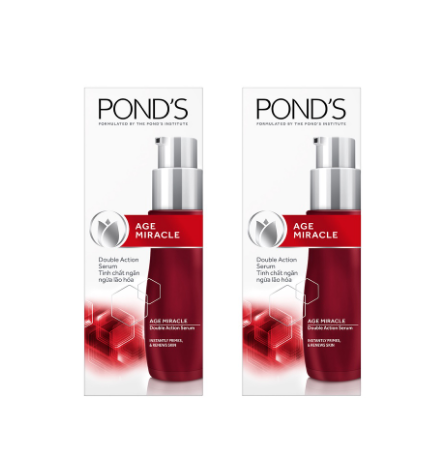 Pond's Age Miracle Anti Aging Serum with Niacinamide and Prebiotic Complex 30ml (Bundle of 2)
