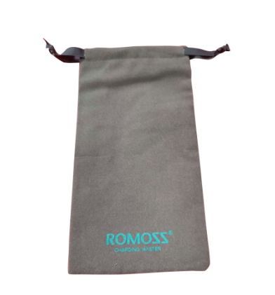 Romoss Durable and Water Resistant Drawstring Pouch Bag (grey)