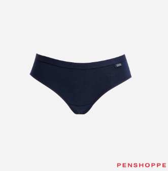 Penshoppe Core Classic Bikini Panty With Tonal Waistband For Women Navy Blue/Rust