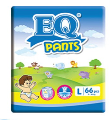 EQ Dry Pants Baby Diapers Large 66's