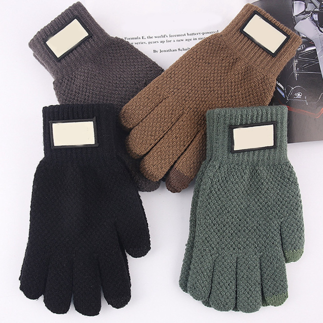 Elastic Mittens Windproof Men Gloves Full Finger for Skiing