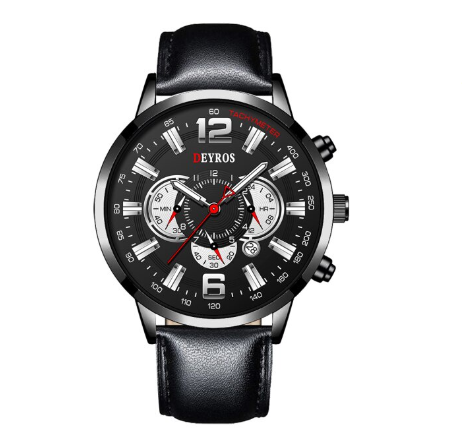 Fashion Mens Sports Watches Men Stainless Steel Quartz Wrist Watch Calendar Luminous Clock Man Business Casual Leather Watch 10