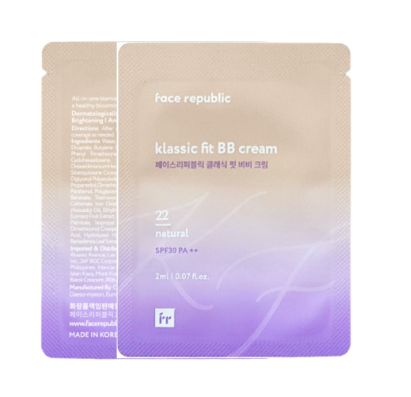 FACE REPUBIC Klassic Fit BB Cream 22 Natural 2ML Sachet