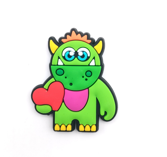 Cute Heart Crocs Charms Mike Wazowski Jibbits Charm Pin Monster University Jibits Crocks for Women Shoes Accessories M19