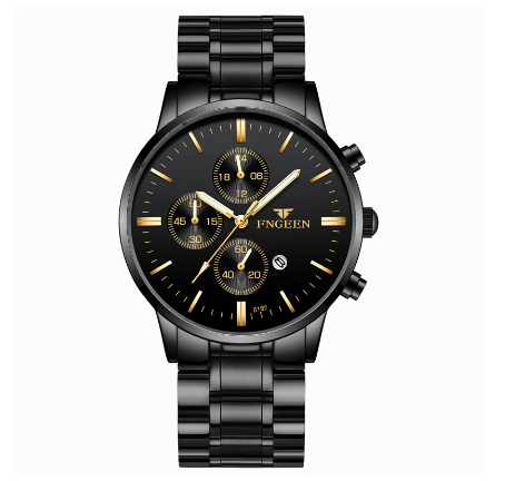 FNGEEN 5128 Men's Quartz Watch GOLD BLACK BLACK GOLD