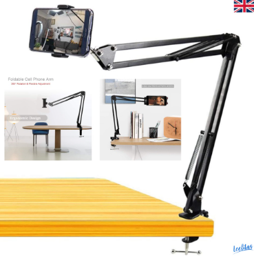 Rotating Flexible Desktop Mobile Phone Holder Fixed Lazy Holder Adjustable Long Arm Clip