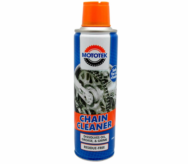 Mototek Chain Cleaner 250ml - Dissolves Oil, Grease & Grime