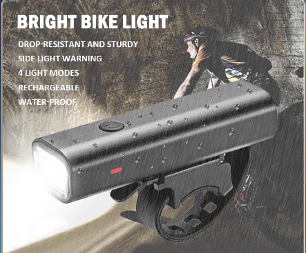 Bike Light Rechargeable Bicycle Light Set Waterproof USB Charge LED Flash Light Bicycle Front Lamp