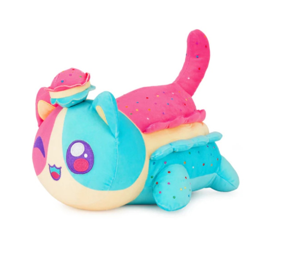 Kawaii Aphmau Meows Cat Plush Toy Soft Meemeow Stuffed Donut Cat Plushes French Fry Cheeseburger Food Plush Doll CAT12